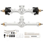 MEUS Racing SCX24 Metal V2 Isokinetic Front Rear Axles +5MM Isokinetic 3-Section CVD With 52° Steering Angle for 1/24 SCX24 - Silver