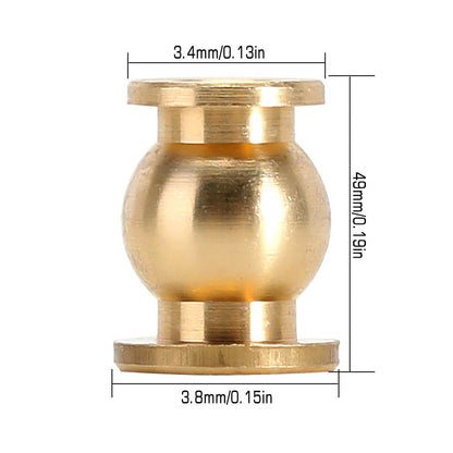 INJORA 20PCS Aluminum / Brass Joint Balls Pivot Balls with O-rings for INJORA SCX24 Shock Links - Gold