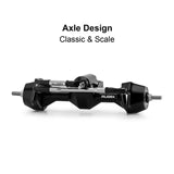 INJORA Stock Width Axles with Brass Steering Knuckles for 1/30 SCX30 - SCX30-32BKFR