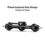 INJORA +3mm Planet Axles with Brass Steering Knuckles for 1/30 SCX30 - SCX30-25BKFR