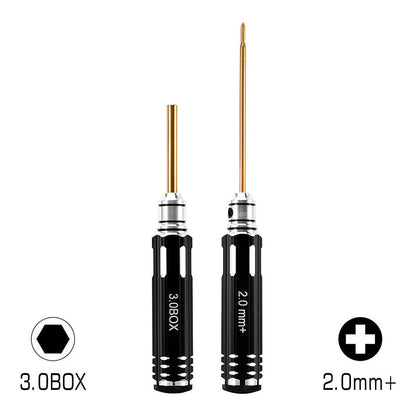 INJORA 2.0mm+ Phillips Screwdriver 3.0mm Hex Nut Driver for 1/30 Axial SCX30 - Tool-LSD63-64