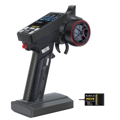 MEUS Racing ME-8A 8CH 2.4GHz RC Transmitter with M-08A Receiver for all Micro & Mini Crawlers - Black - MEUS-01-6022
