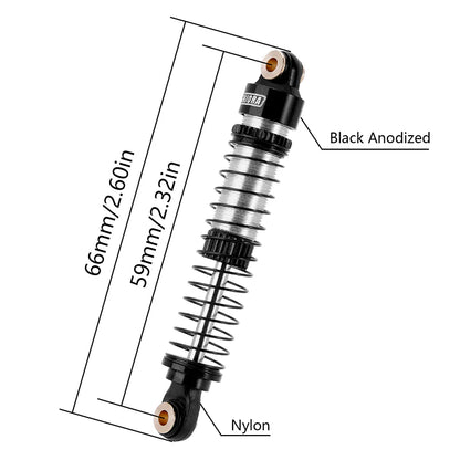 INJORA 59mm Long Threaded Oil Shocks for 1/18 TRX4M - FB4_4M-42BS-4