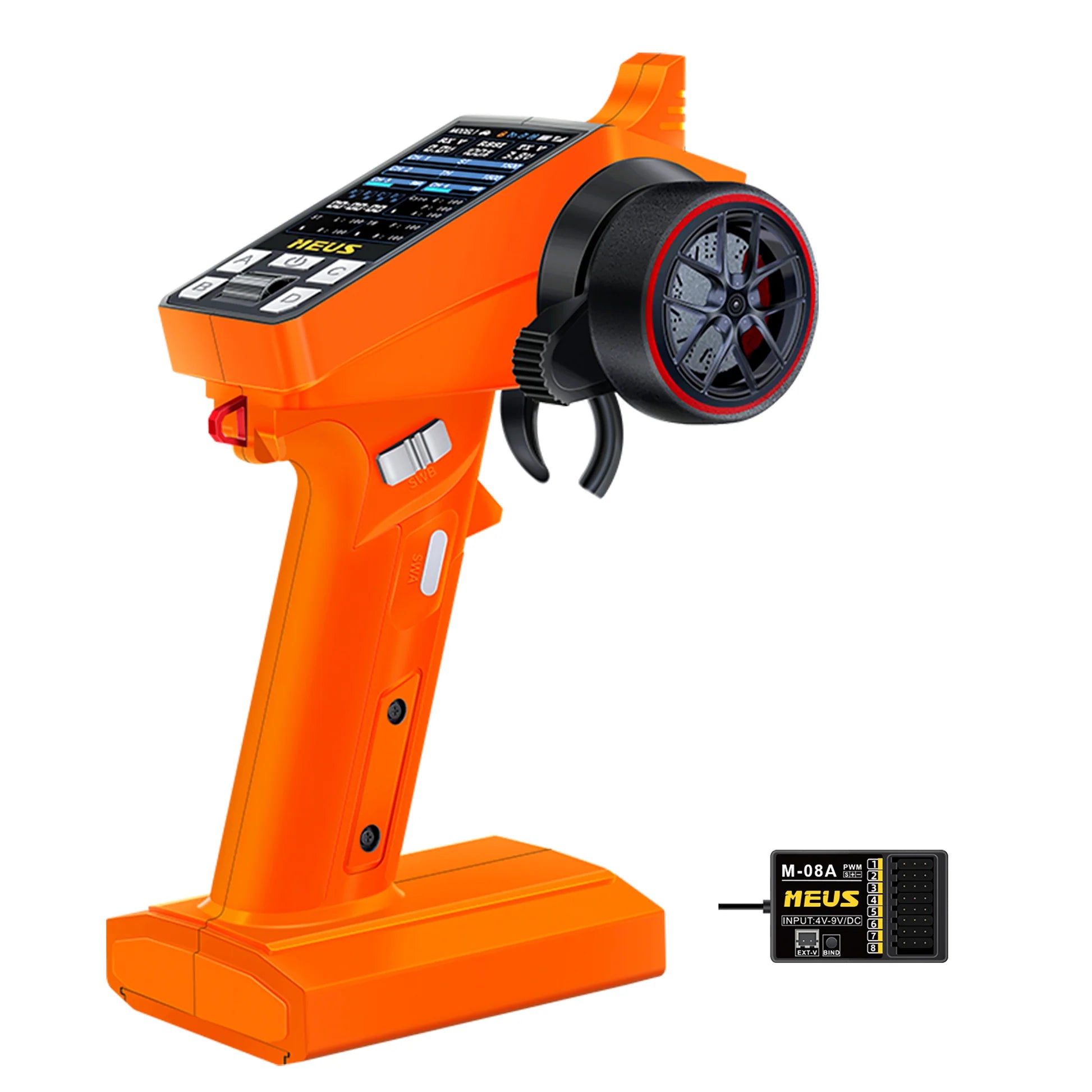 MEUS Racing ME-8A 8CH 2.4GHz RC Transmitter with M-08A Receiver for al ...