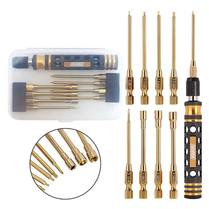 INJORA 8-in-1 Quick-Change Hex Phillips Nut Driver Set for 1/24 1/18 RC Crawler - Tool-LSD68