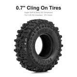 INJORA 0.7" 37*14mm Cling On Tires for 1/30 SCX30 (4) - T7022