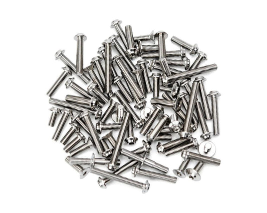 1UP Racing Associated RC28 Pro Duty Titanium Upper Screw Set (Silver) (36) - 1UP-71919