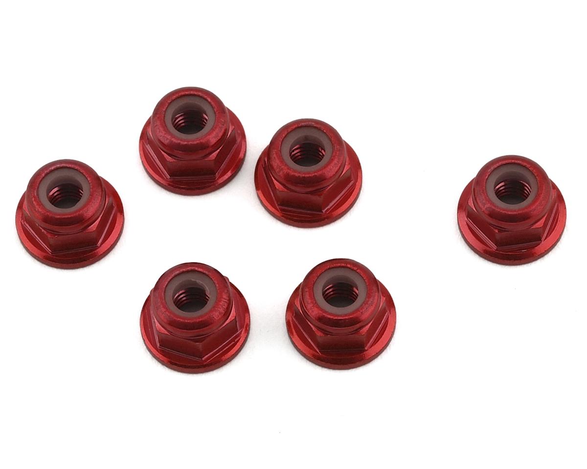 Premium Aluminum Locknuts M3 Flanged - Red - 6 pcs 80534