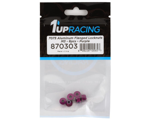 7075 Aluminum Flanged Locknuts M3 Purple 6 870303