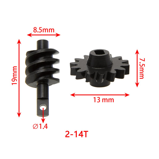 MEUS-SCX24-004 MEUS Racing SCX24 Isokinetic Front Axle Differential Gear Not for SCX24 Stock Axles - 2/14T