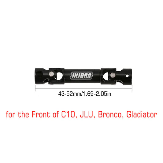 INJORA 1PCS Hardened Steel Center Drive Shaft for SCX24 43mm-52mm