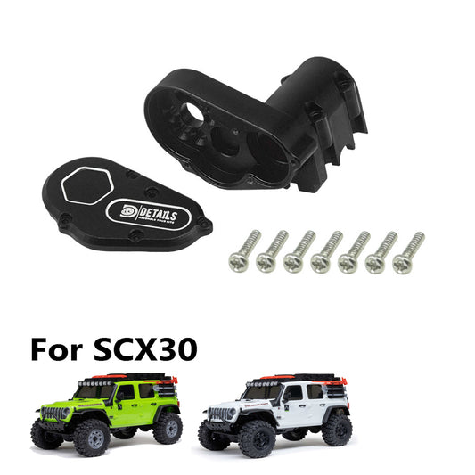 Houston RC SCX30 Aluminum Transmission (Black) with cover - DTSCX3001BL