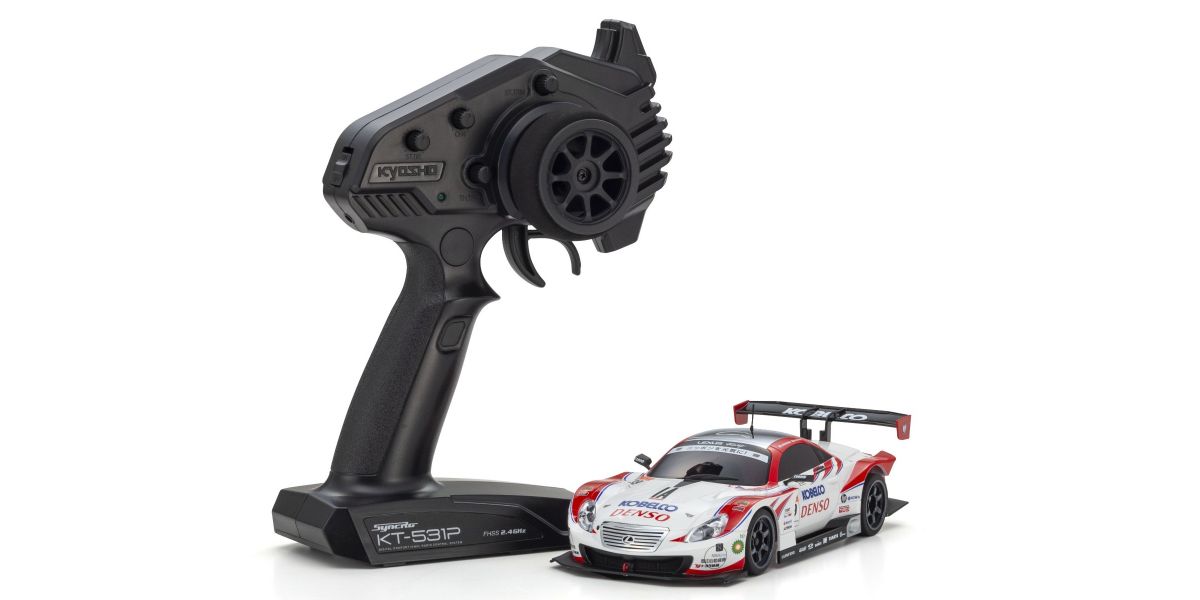 Kyosho MR-04 RWD Mini-Z Readyset w/2012 Denso Kobelco SC430 Body (White/Red) w/KT-531P 2.4GHz Radio - 32373DK