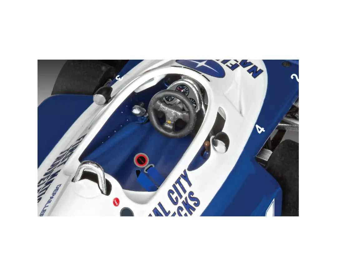 Revell 1/32 Tyrell P34/2 6-Wheel Formula 1 Car Plastic Model kit w/Paint, Brush & Cement- 77741-0186