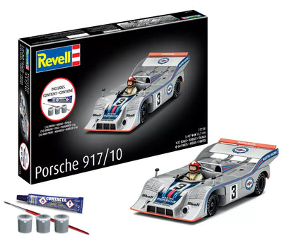Revell 1/32 Porsche 917/10 Plastic Model kit w/Paint, Brush & Cement- 77738