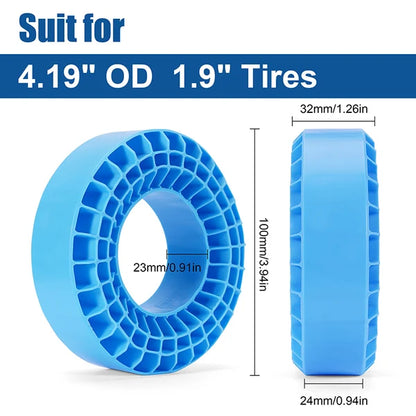INJORA Silicone Rubber Inserts for 1.9" 108-110mm(4.35" OD) Tires (1907)- DGT-1907BL