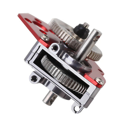 SCX24-130RD INJORA CNC Aluminum Complete Transmission Gearbox for Axial SCX24 AX24 - Red