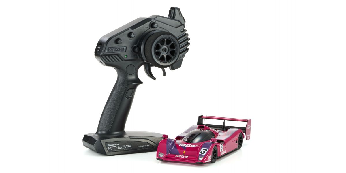 Kyosho MR-04 RWD Mini-Z Readyset w/1991 Jaguar XJR-14 No.3 Winner Monza Body (Pink) w/KT-531P 2.4GHz Radio - 32369MO