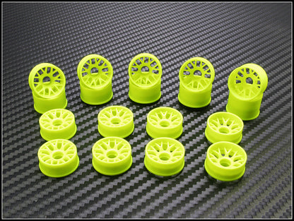 288YF0 PN Racing Mini-Z 2WD Machine Cut BBS Front Wheel F0 Yellow