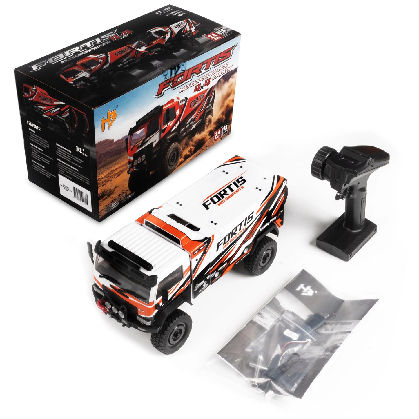 HobbyPlus 1/18 4WD Fortis Rally Raid Truck RTR Brushless White HBP1810820-WH