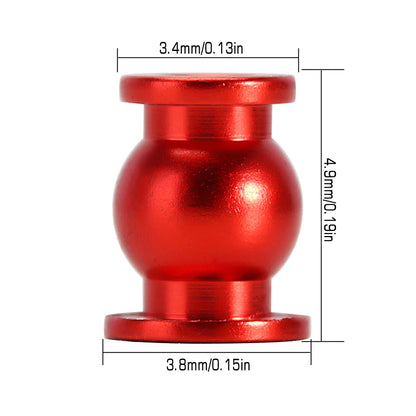 INJORA 20PCS Aluminum / Brass Joint Balls Pivot Balls with O-rings for INJORA SCX24 Shock Links - RED