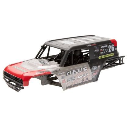 MEUS-MB24-01 MEUS Racing MB24 Body 5.2in 132MM Axial Shell Body ABS+Nylon Carbon Fiber Frame For 1/24 Axial SCX24 Bronco JLU B-17 C10 - Red