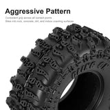 INJORA 0.7" 37*14mm Cling On Tires for 1/30 SCX30 (4) - T7022
