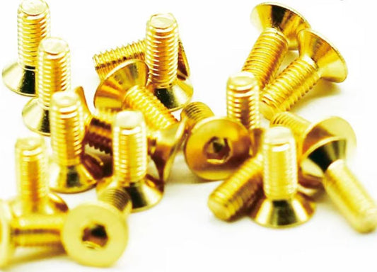 HoustonRC Gold Coated Flat Head Screw M2x4/20pcs