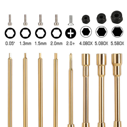 INJORA 8-in-1 Quick-Change Hex Phillips Nut Driver Set for 1/24 1/18 RC Crawler - Tool-LSD68