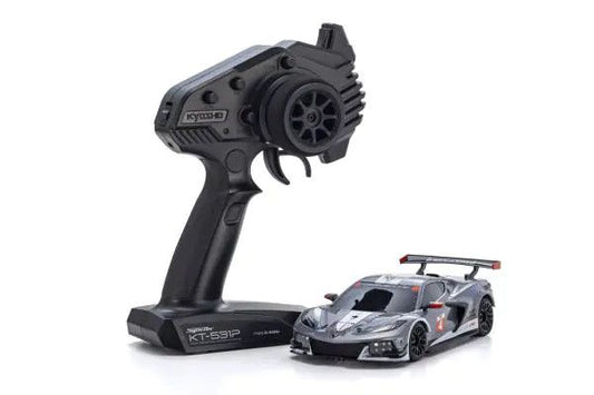 32356GMW Mini-Z RWD MR-04 Readyset Chevrolet Corvette C8.R Gunmetal | White