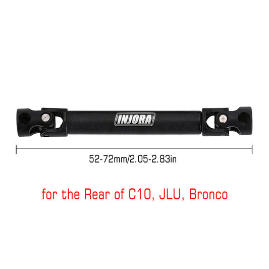 SCX24-140-52 INJORA 1PCS Hardened Steel Center Drive Shaft for SCX24 52mm-72mm