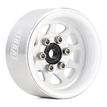 YQW-1004WH INJORA 1.0" Negative Offset 3.78mm Deep Dish Stamped Steel Wheel Rims for 1/24 RC Crawlers (4) (W1004)