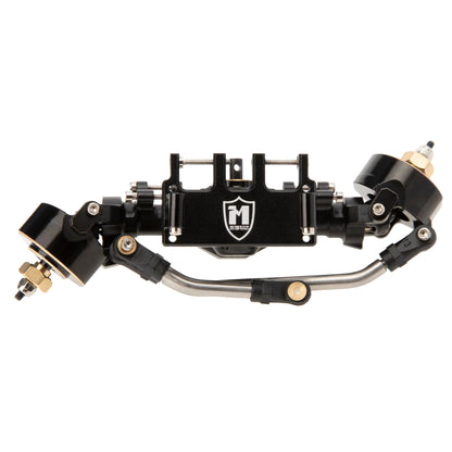 SCX24-01-KY1568 MEUS Racing Isokinetic 3-Section CVD Front and Rear Axles Maximum Steering Angle 52° Wider +5MM for Axial SCX24 Deadbolt C10 JLU Gladiator Bronco 1/24 RC Crawler Upgrade Parts - Front and Rear axles black