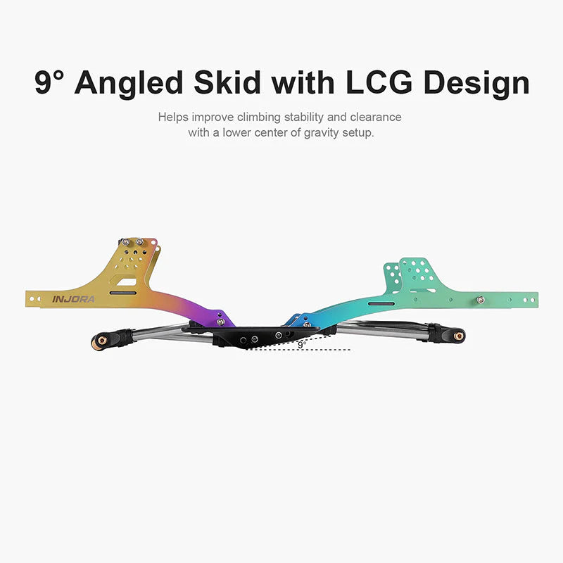 INJORA Rainbow Titanium LCG Chassis Kit for 1/24 SCX24 - SCX24-199
