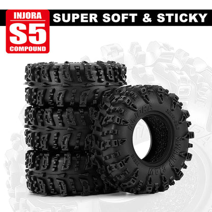 INJORA 36*14mm 0.7" Swamp Claw Tires - T7019