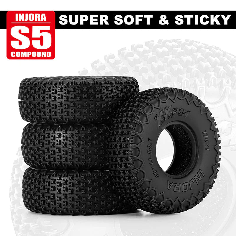 INJORA 40*14mm 0.7" XHX Pin Tires - T7021