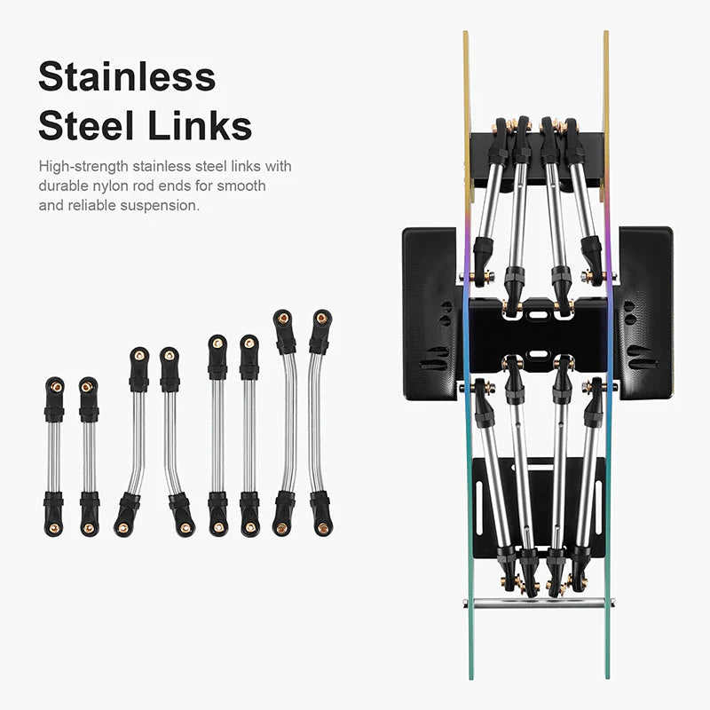 INJORA Rainbow Titanium LCG Chassis Kit for 1/24 SCX24 - SCX24-199