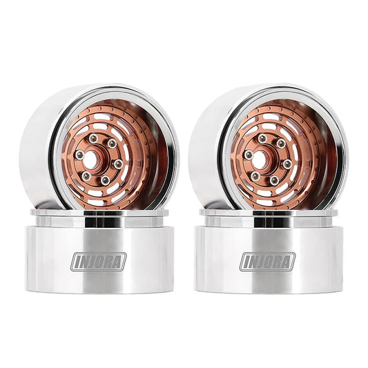 DGW-1959BO INJORA 1.9" Aluminum Beadlock Wheels Offset -10mm for 1/10 RC Crawler (4) (W1959) - Bronze