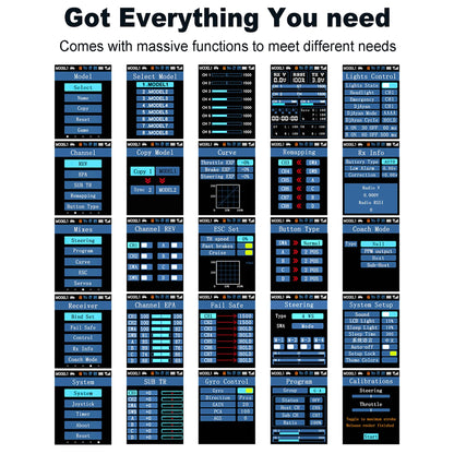 MEUS Racing ME-8A 8CH 2.4GHz RC Transmitter with M-08A Receiver for all Micro & Mini Crawlers - Orange - MEUS-01-6022O