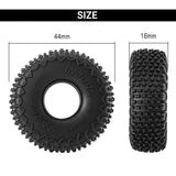 INJORA 0.7" 44*16mm XHX Pin Tires for 1/30 1/32 RC Crawlers (4) - T7030