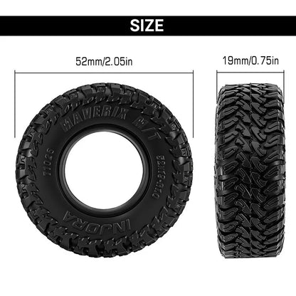 INJORA Maverick M/T 1.0 Tires (52x19mm) - YQT-1026