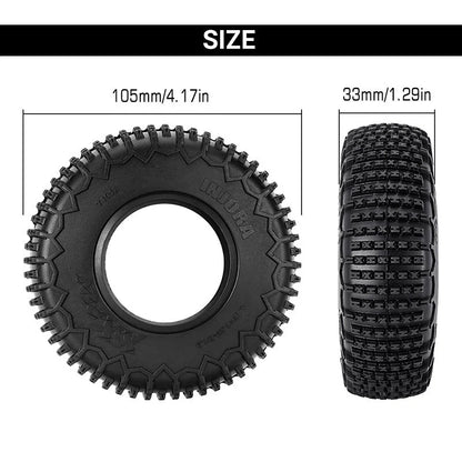INJORA 1.9" (106*33mm) XHX Pin Tires for 1/10 RC Crawler  YQT-1913P