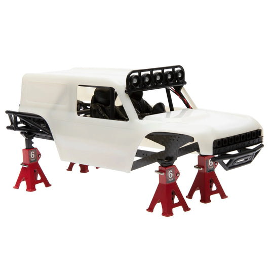 MEUS-MB24-03 MEUS Racing MB24 Body 5.2in 132MM Axial Shell Body ABS+Nylon Carbon Fiber Frame For 1/24 Axial SCX24 Bronco JLU B-17 C10 - White (Paintable)