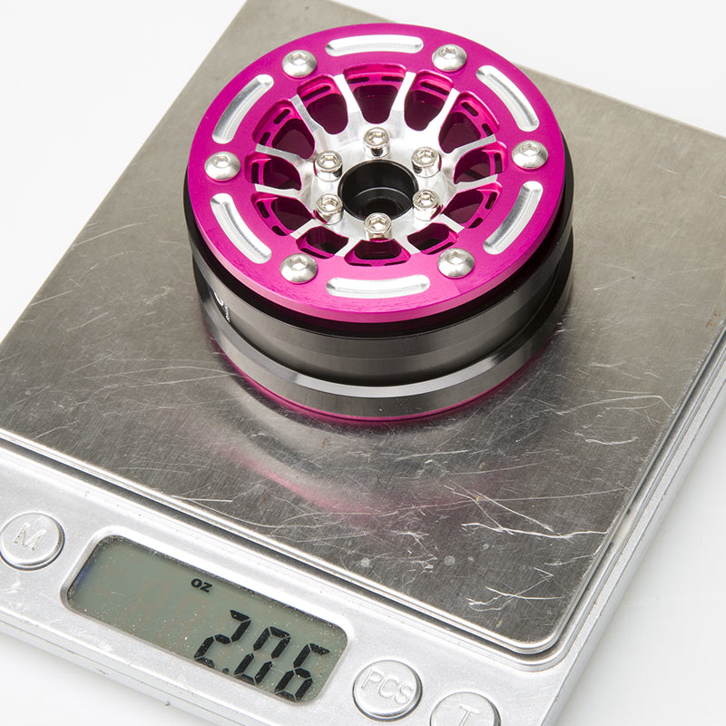 RhinoRC MOZA 1.9 Inch Super Pink Color Aluminum Wheel Rim 4PCS - 19S01