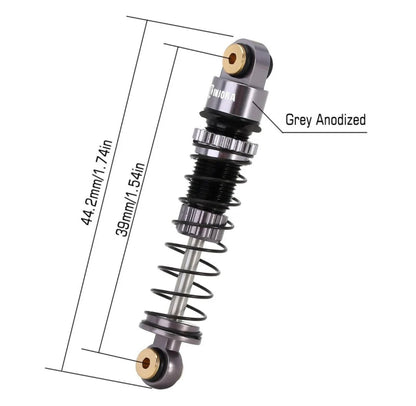 INJORA 39mm Oil Shocks for 1/24 SCX24 - Grey