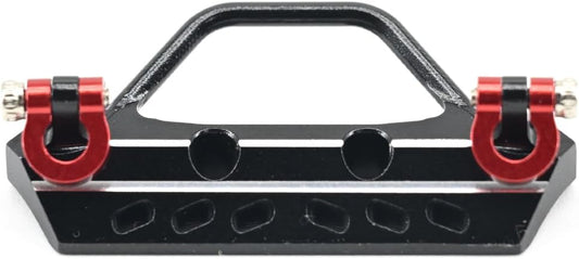 Houston RC SCX30 Aluminum Bumper (Front) for Axial Jeep Chassis (Black) w/(Red) Hooks - DTSCX3073