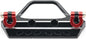 Houston RC SCX30 Aluminum Bumper (Front) for Axial Jeep Chassis (Black) w/(Red) Hooks - DTSCX3073