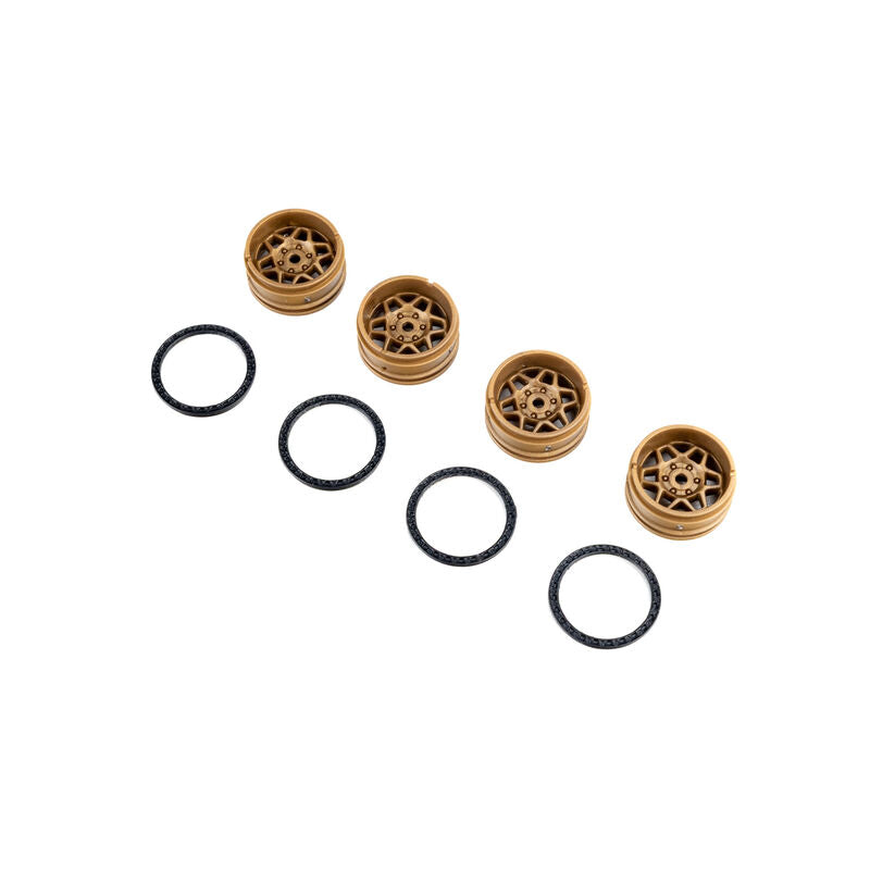 Pro-Line Racing 1/30 KMC Torx Wheels with Glue-On Bead Rings (4): Axial SCX30 - PRO288503