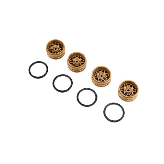 Pro-Line Racing 1/30 KMC Torx Wheels with Glue-On Bead Rings (4): Axial SCX30 - PRO288503