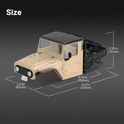 INJORA IR40 Half Truck Body for 1/18 TRX4M Defender Bronco - IR40-YE